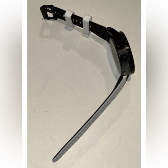 Watch Band 25mm White w Black Rubber Replacement 4 Nixon 51-30 Strap Garmin NEW! - Picture 5 of 12